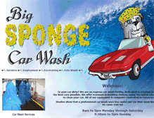 Tablet Screenshot of bigspongecarwash.com